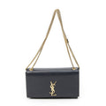 Saint Laurent Midi Amkeit Navy Gray Nde Poudre Leather Messenger