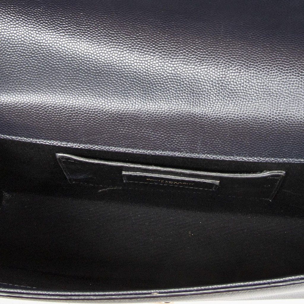 Saint Laurent Midi Amkeit Navy Gray Nde Poudre Leather Messenger — view 9