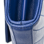 Saint Laurent Classic Cassandre Chain Wallet Blue Matelasse Gray N'de Poudre — view 8