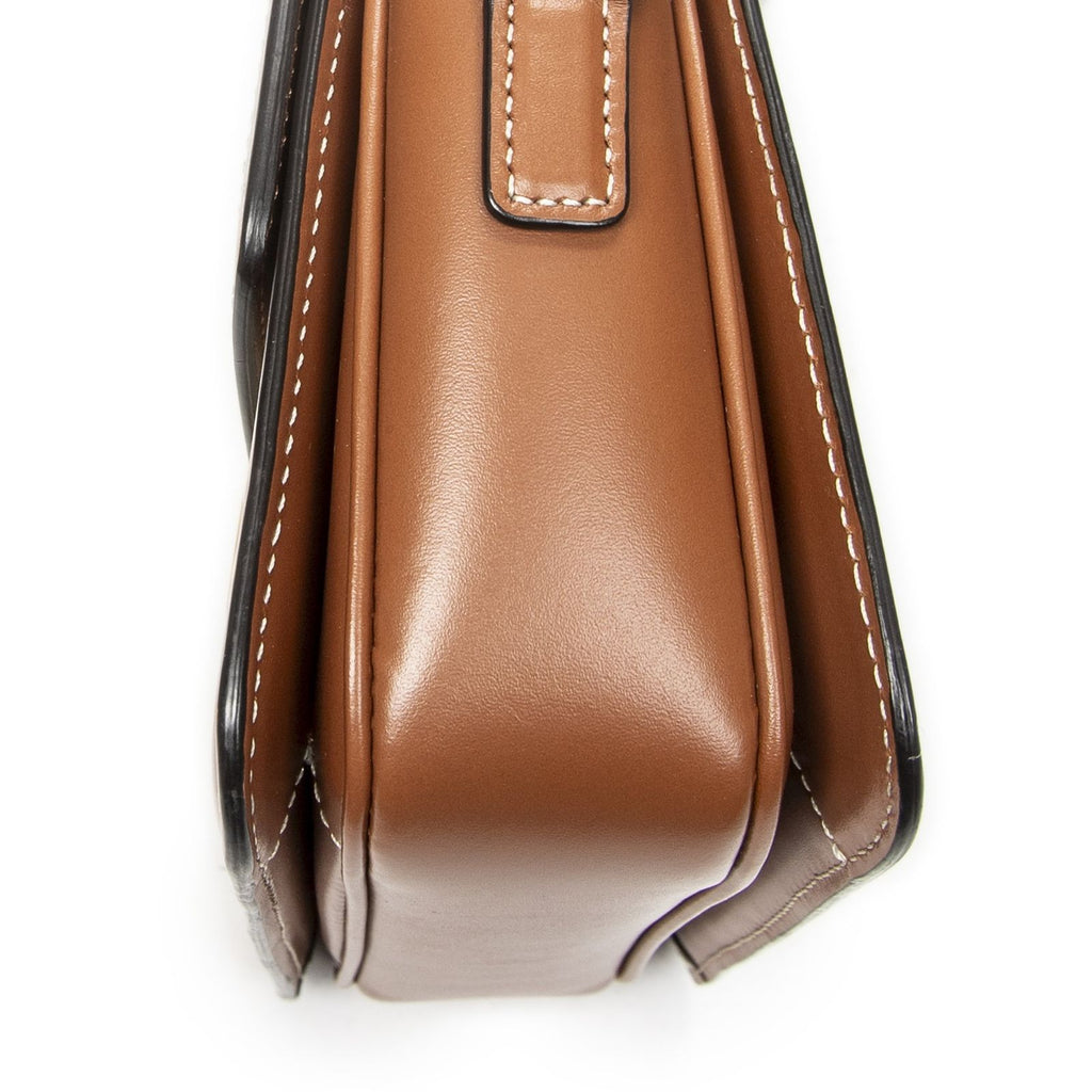 Celine Teen Triomphe Crossbody White Tan Canvas — view 8