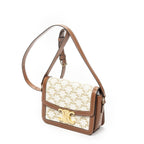 Celine Teen Triomphe Crossbody White Tan Canvas — view 2