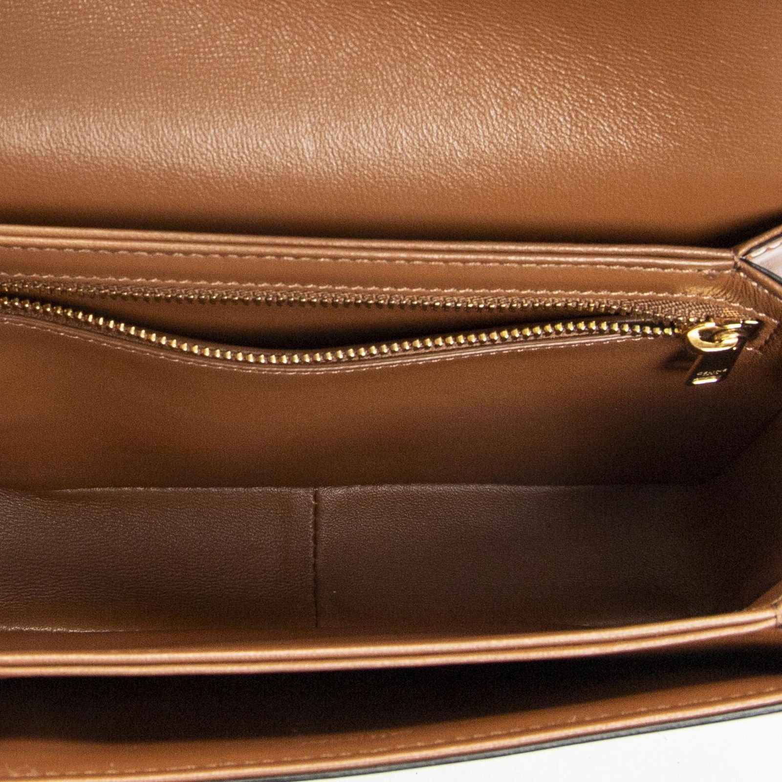 Celine Teen Triomphe Crossbody White Tan Canvas — view 9
