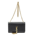 Saint Laurent Tassel Kate Black Calfskin Leather Messenger