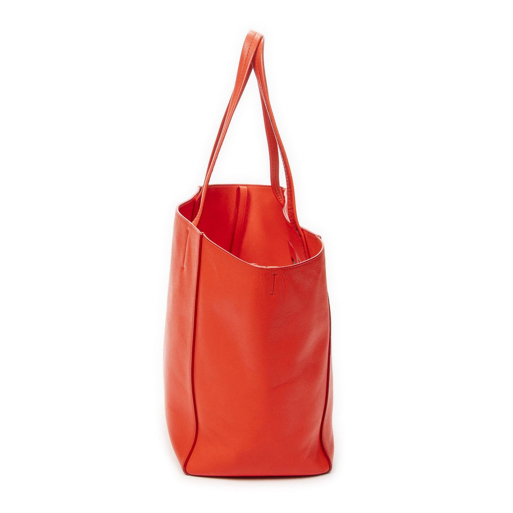 Celine Small Cabas Phantom Tote Red Gray Calfskin Leather — view 3