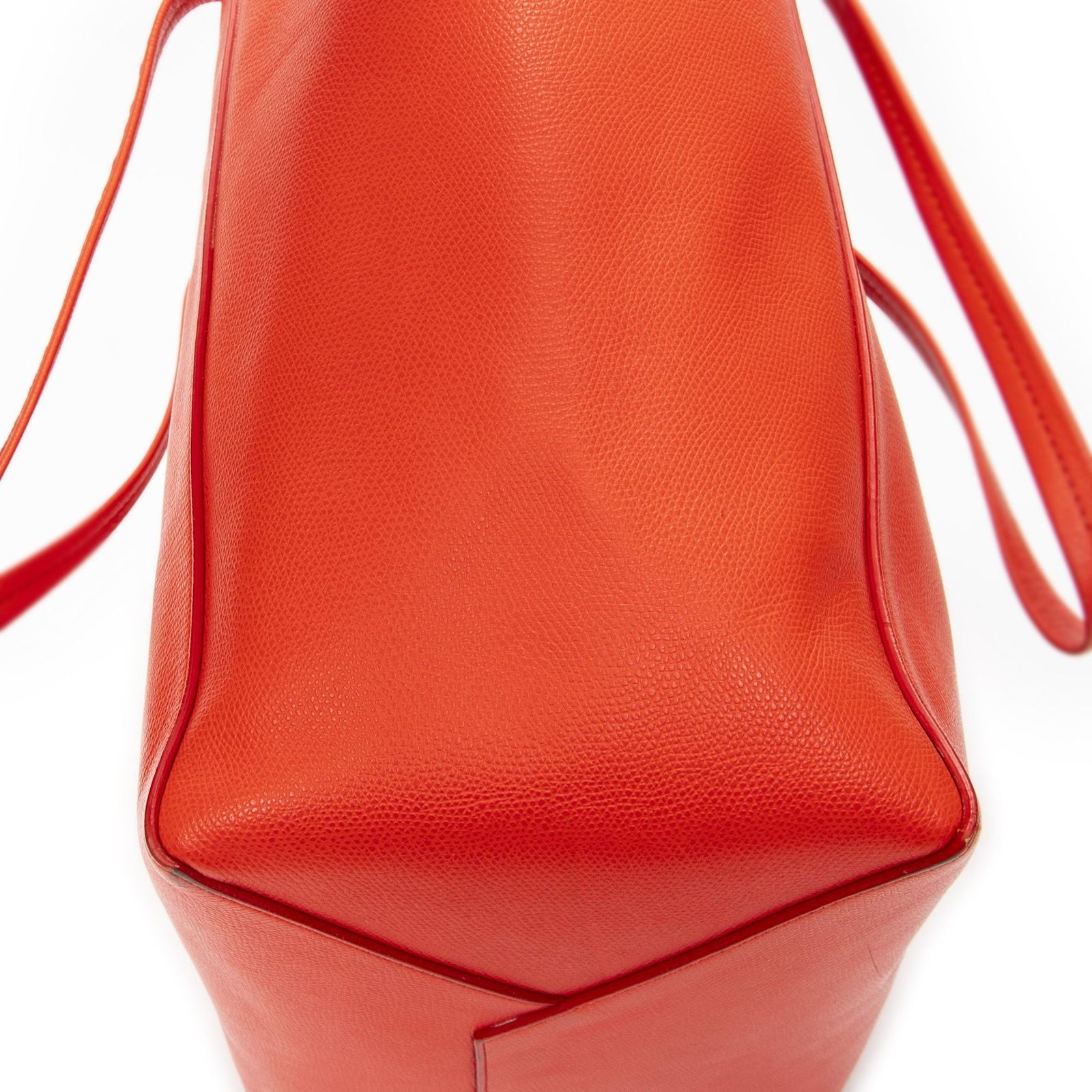 Celine Small Cabas Phantom Tote Red Gray Calfskin Leather — view 8