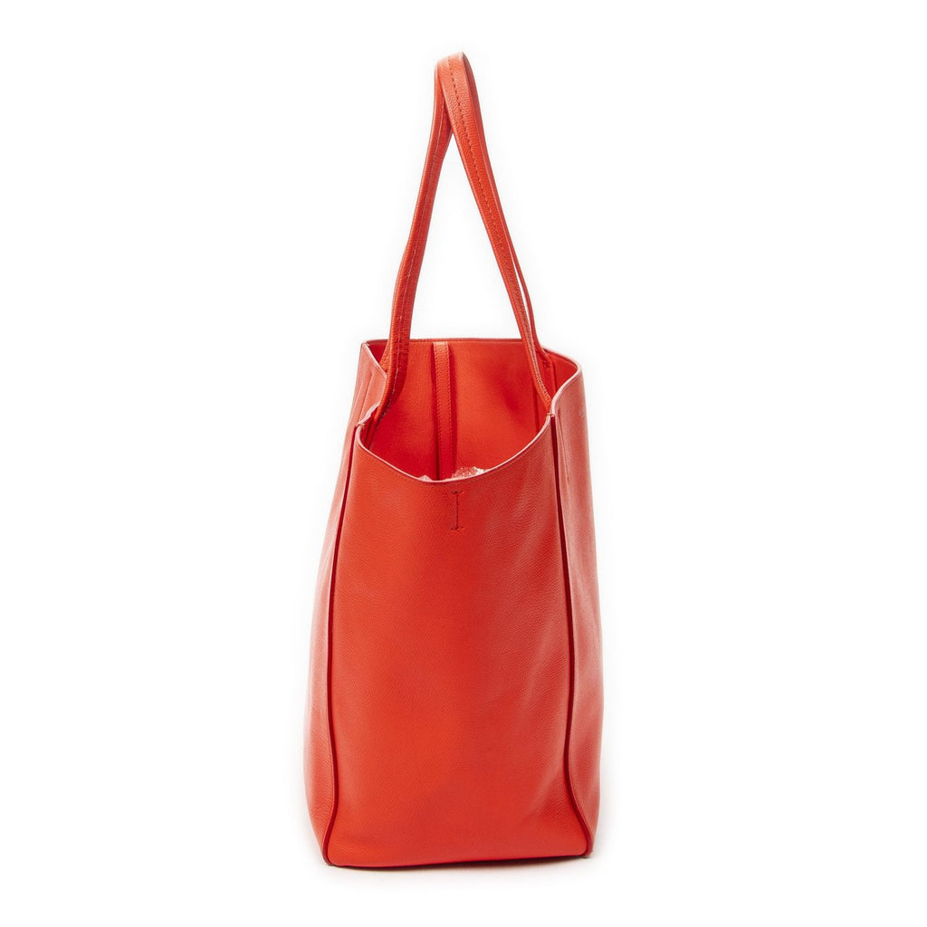 Celine Small Cabas Phantom Tote Red Gray Calfskin Leather — view 4