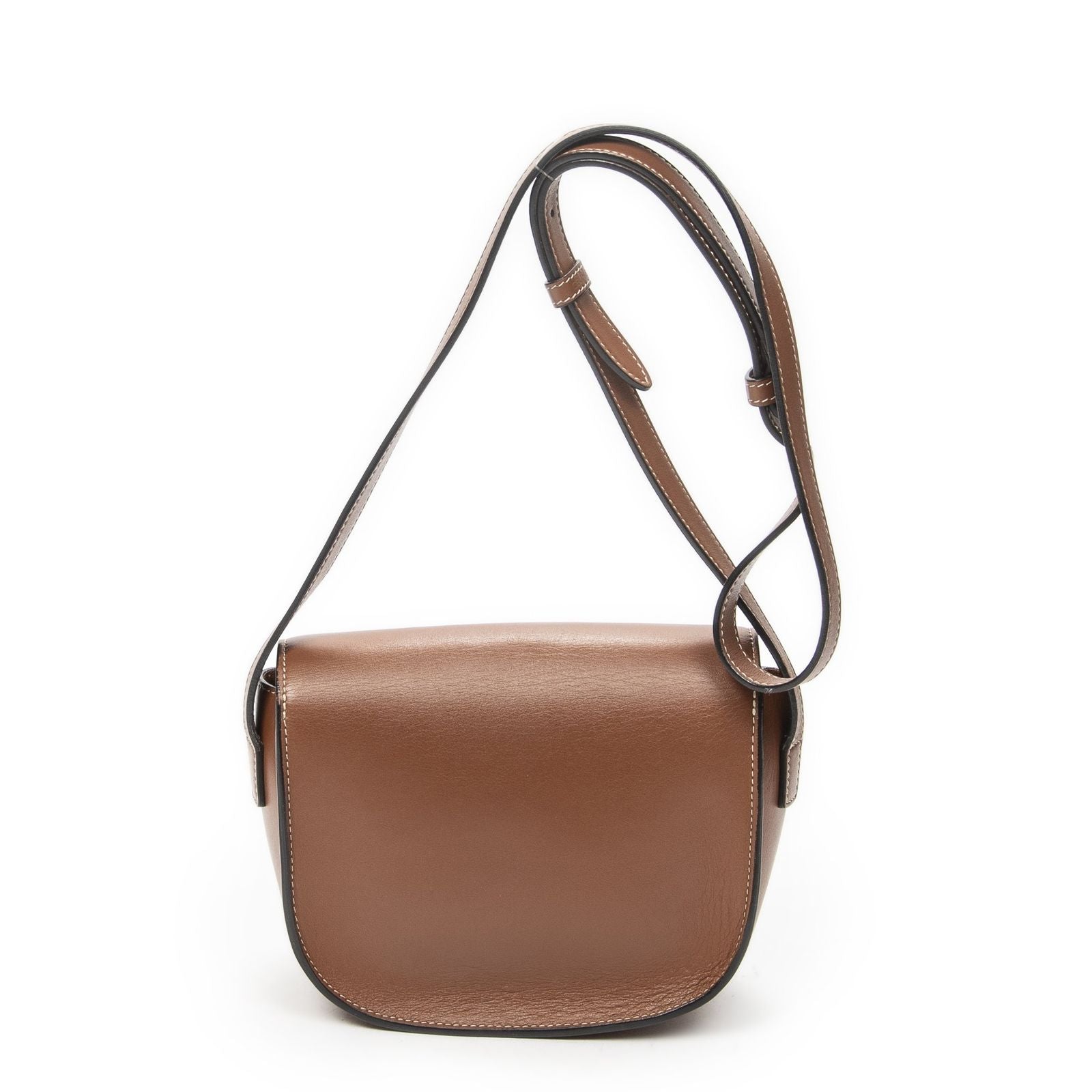 Celine Folco Cuir Triomphe Bag Brown Calfskin Leather — view 5