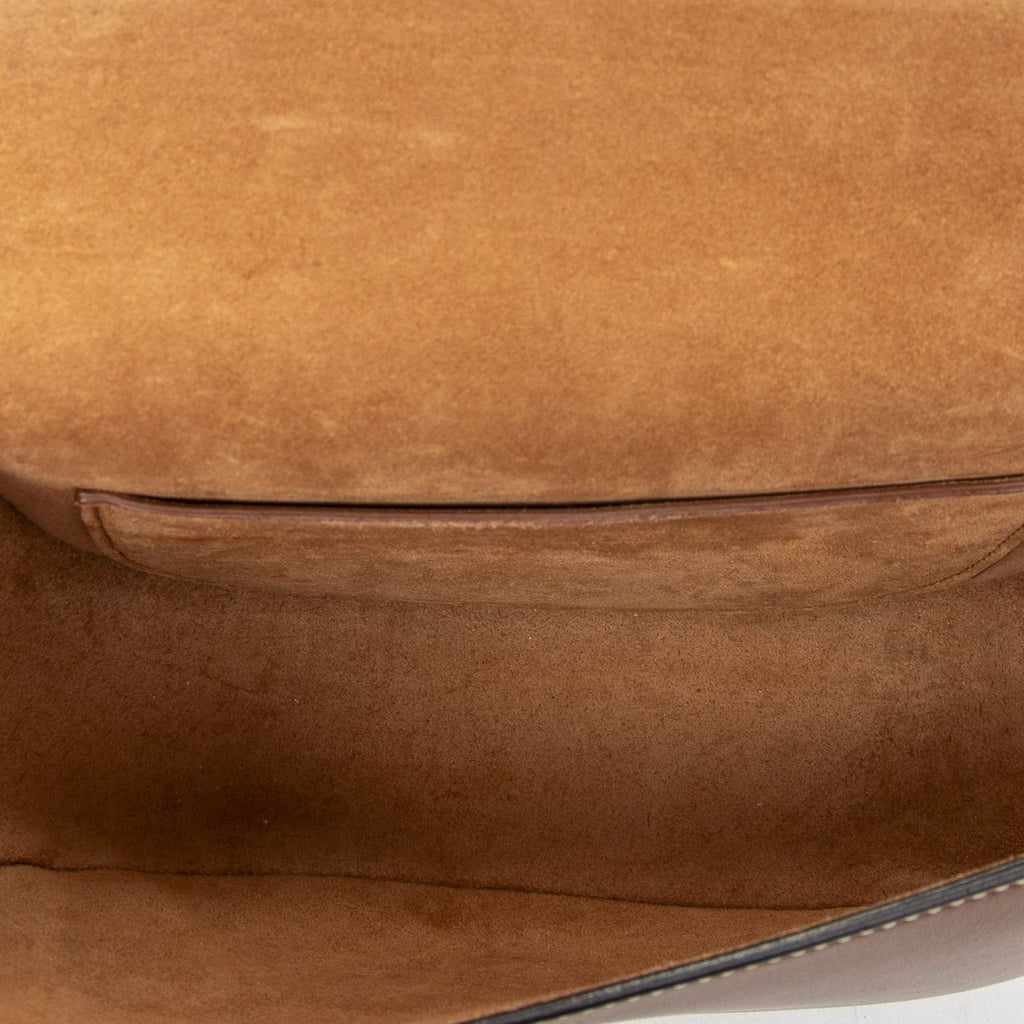 Celine Folco Cuir Triomphe Bag Brown Calfskin Leather — view 9