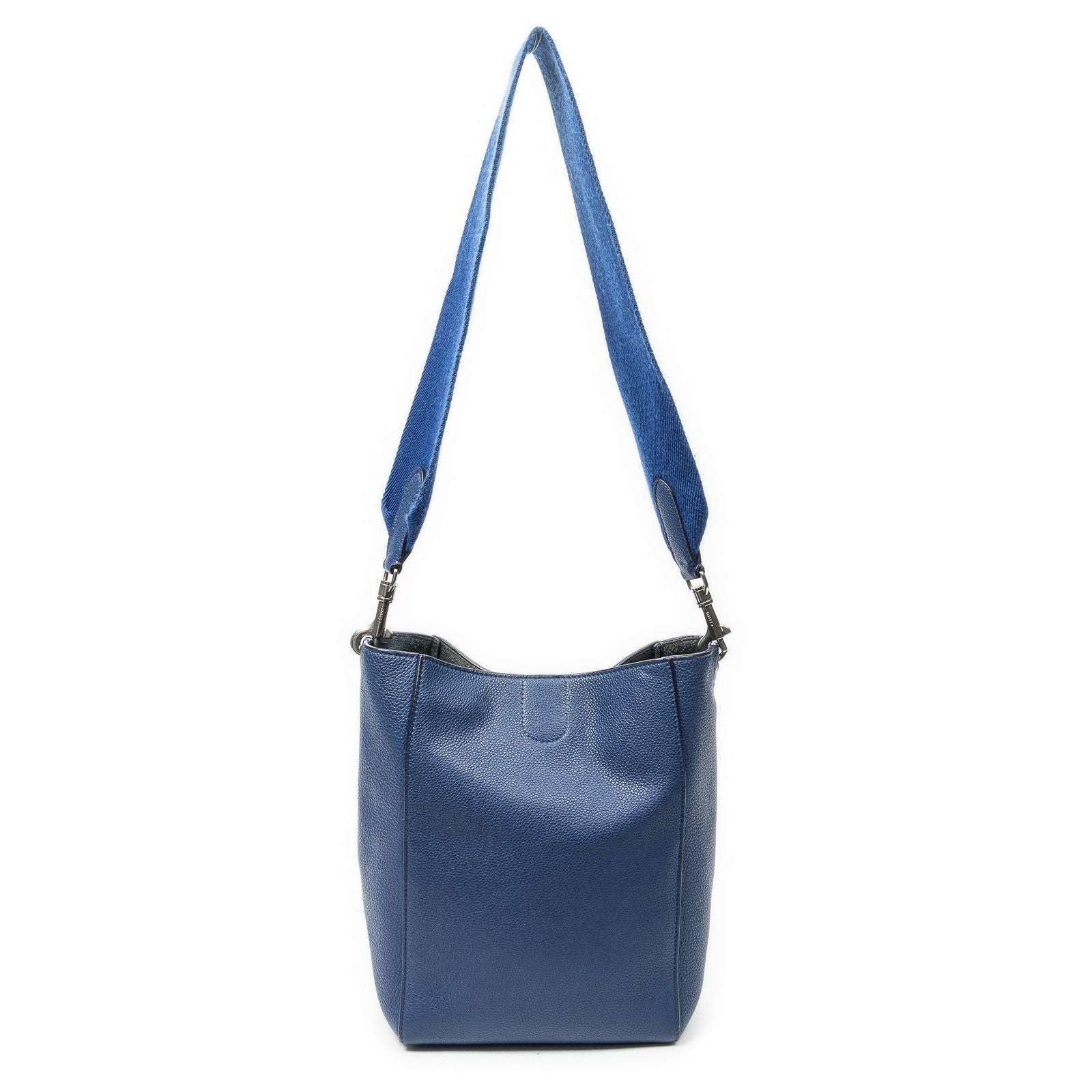 Celine Small Sangle Blue Gray Calfskin Leather Messenger — view 5