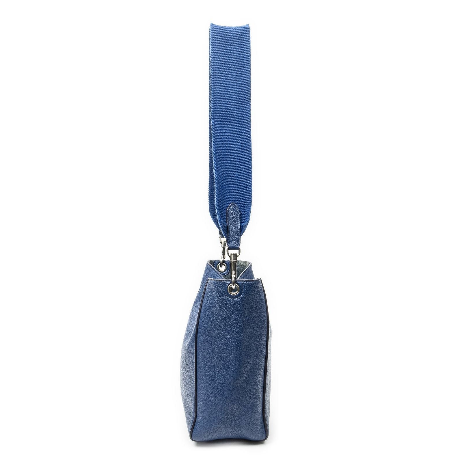 Celine Small Sangle Blue Gray Calfskin Leather Messenger — view 3
