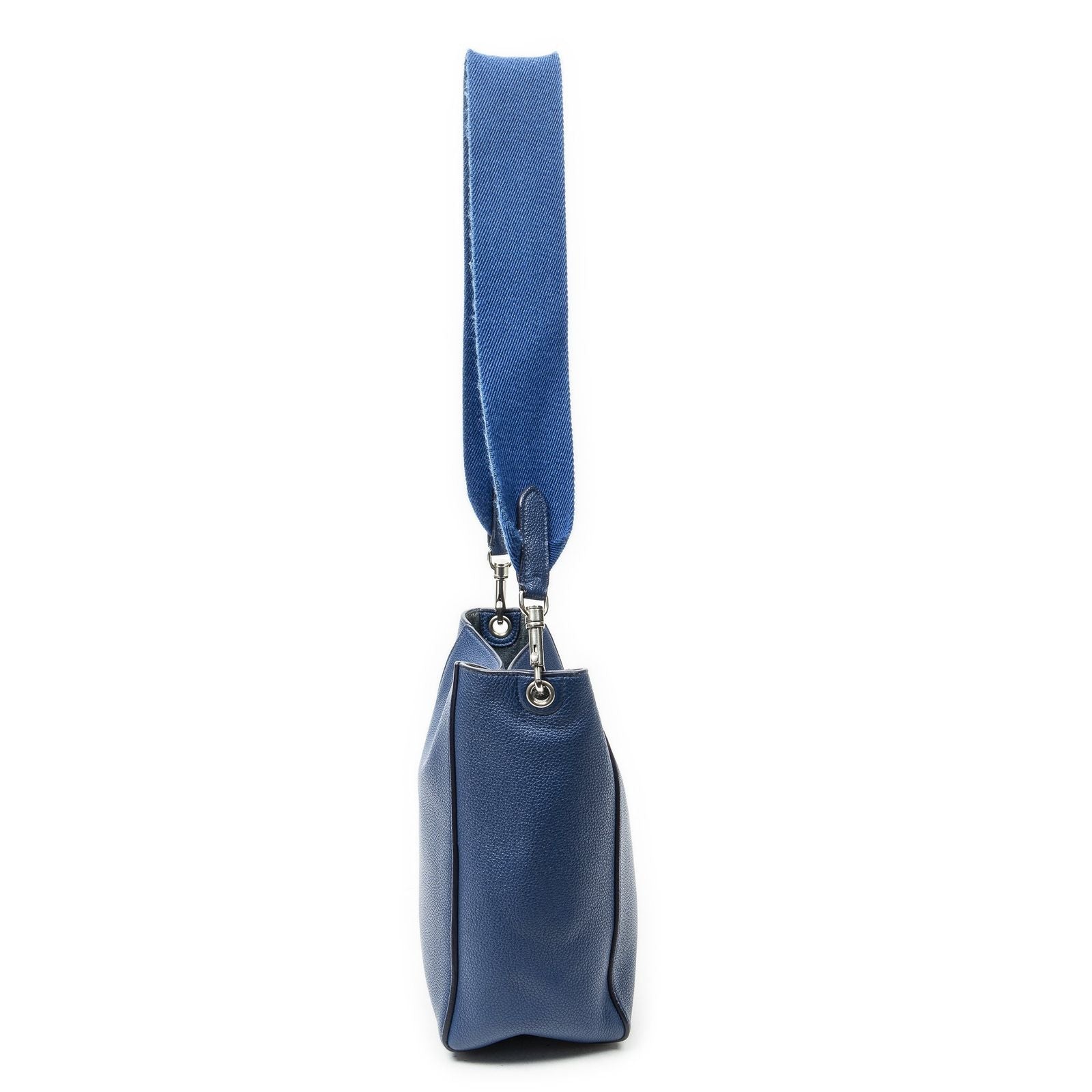 Celine Small Sangle Blue Gray Calfskin Leather Messenger — view 4