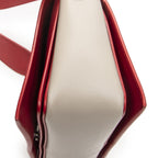 Celine Frame Cross Belt Bag Red Beige Calfskin Leather — view 8