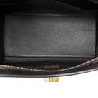 Celine Small Tricolor Trapeze Red Dark Brown Burgundy Calfskin Leather Messenger — view 9
