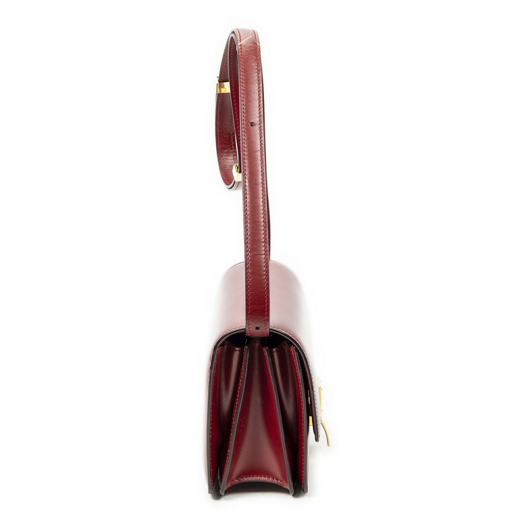 Celine Small Classic Box Red Calfskin Leather Messenger — view 4