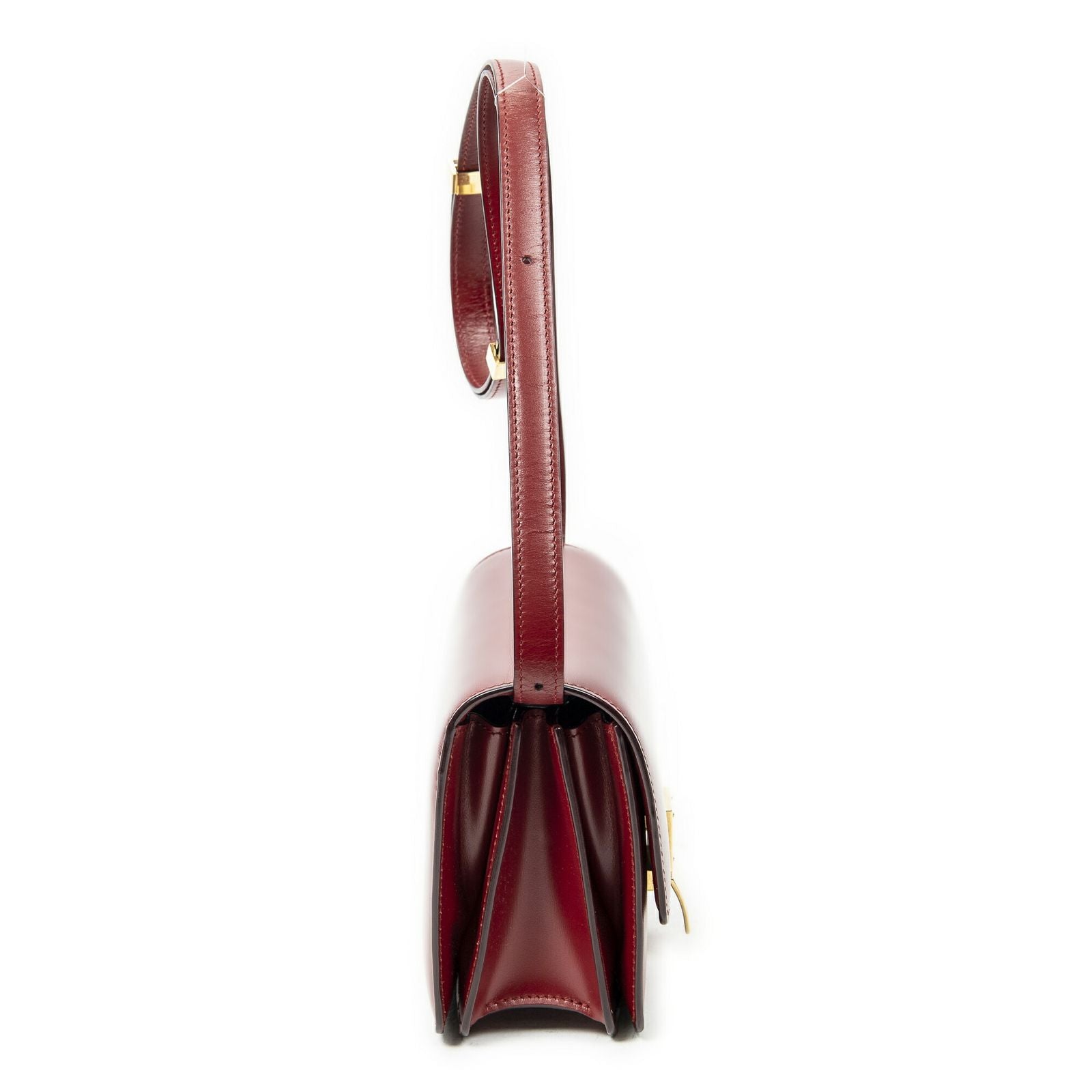 Celine Small Classic Box Red Calfskin Leather Messenger — view 4