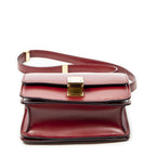 Celine Small Classic Box Red Calfskin Leather Messenger — view 6