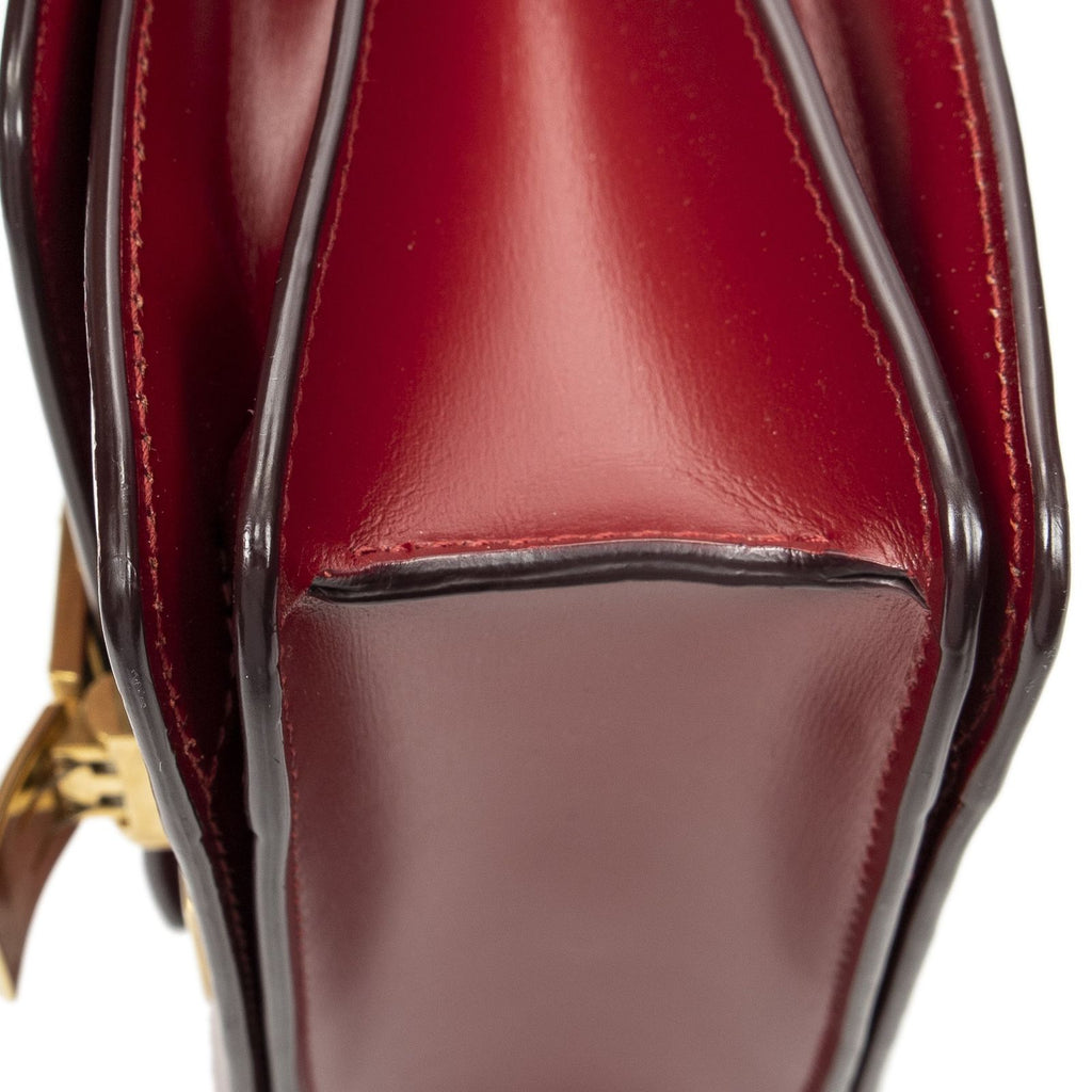 Celine Small Classic Box Red Calfskin Leather Messenger — view 8