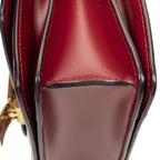 Celine Small Classic Box Red Calfskin Leather Messenger — view 8