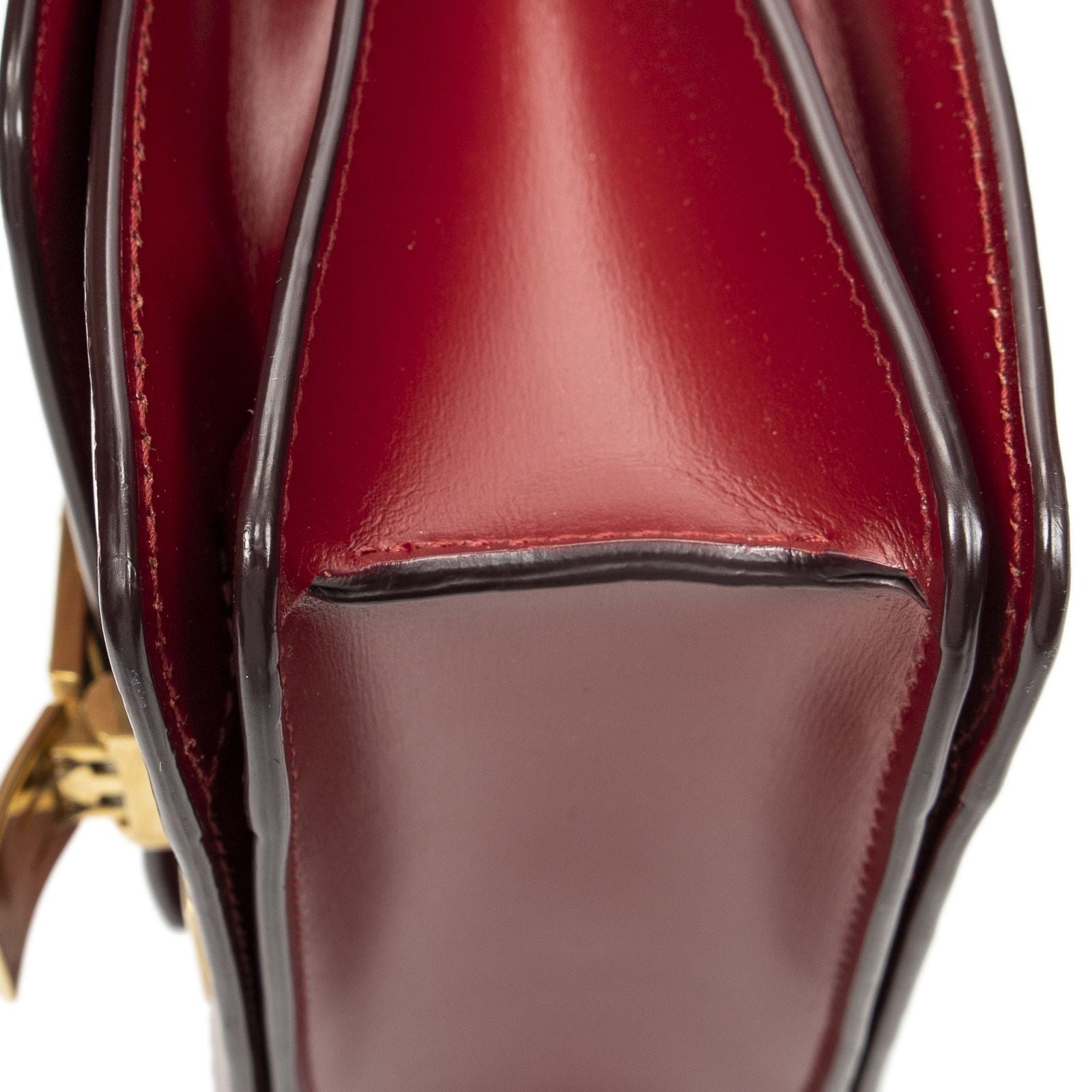 Celine Small Classic Box Red Calfskin Leather Messenger — view 8