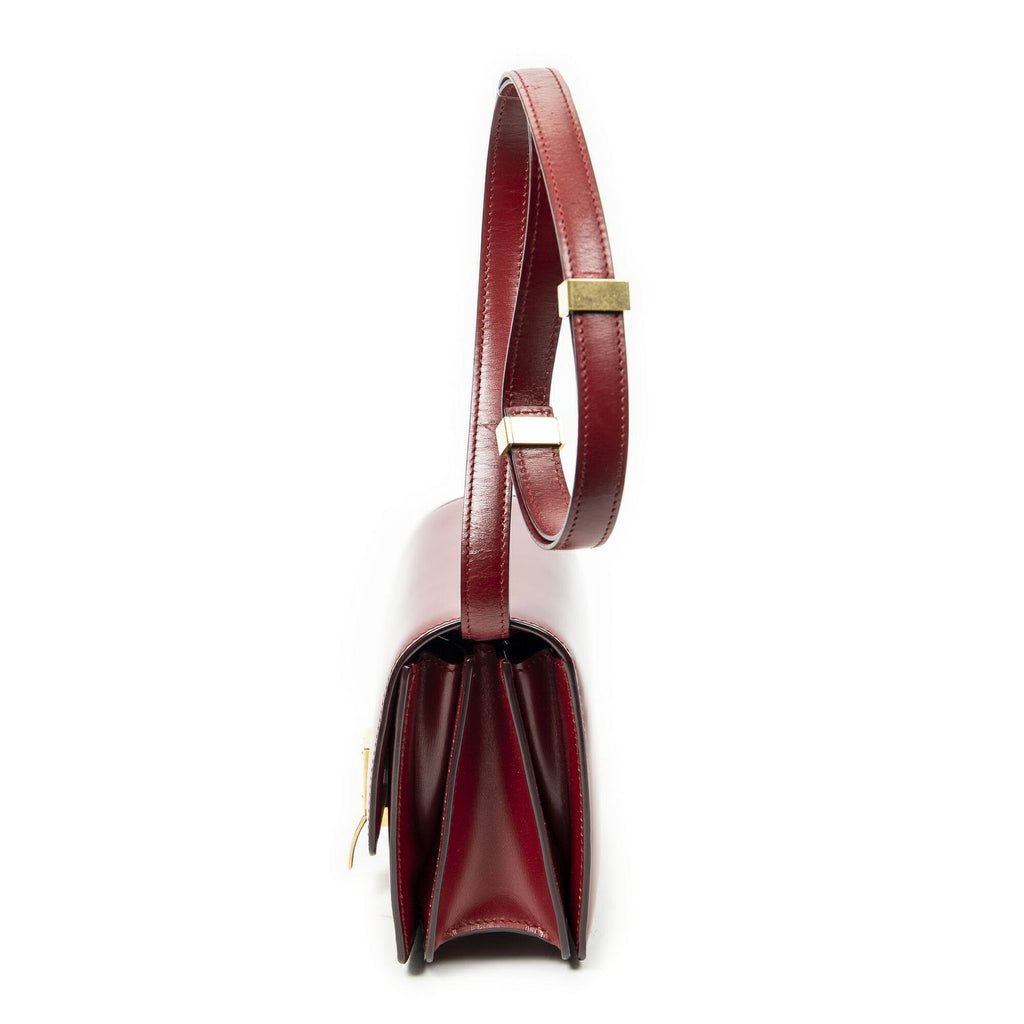 Celine Small Classic Box Red Calfskin Leather Messenger — view 3