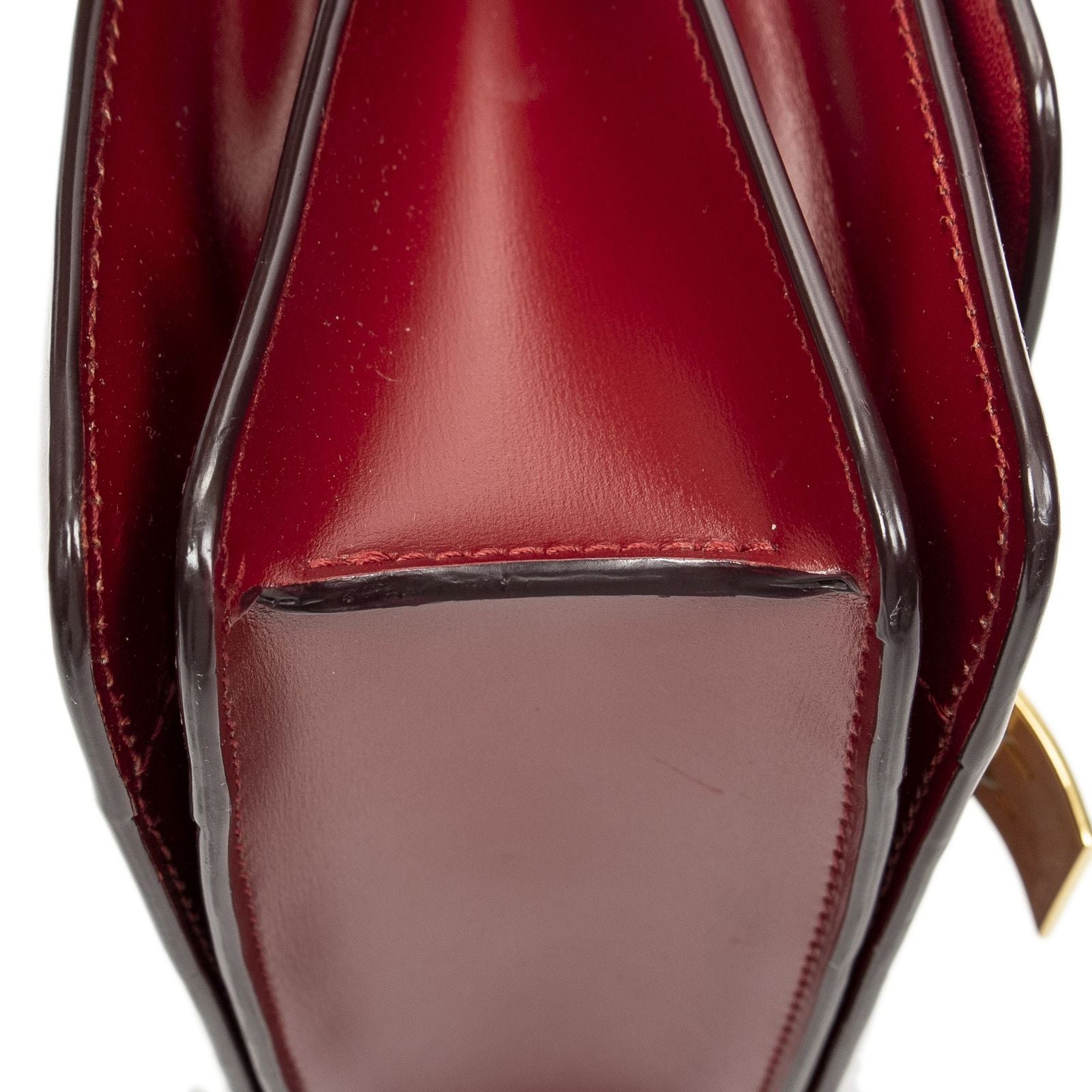 Celine Small Classic Box Red Calfskin Leather Messenger — view 7