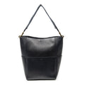Celine Medium Seau Sangle Navy Calfskin Leather Messenger