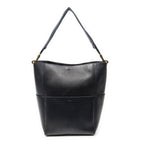 Celine Medium Seau Sangle Navy Calfskin Leather Messenger