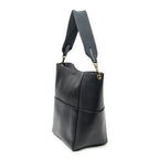 Celine Medium Seau Sangle Navy Calfskin Leather Messenger — view 2