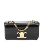 Celine Claude Chain Black Smooth Calfskin Messenger