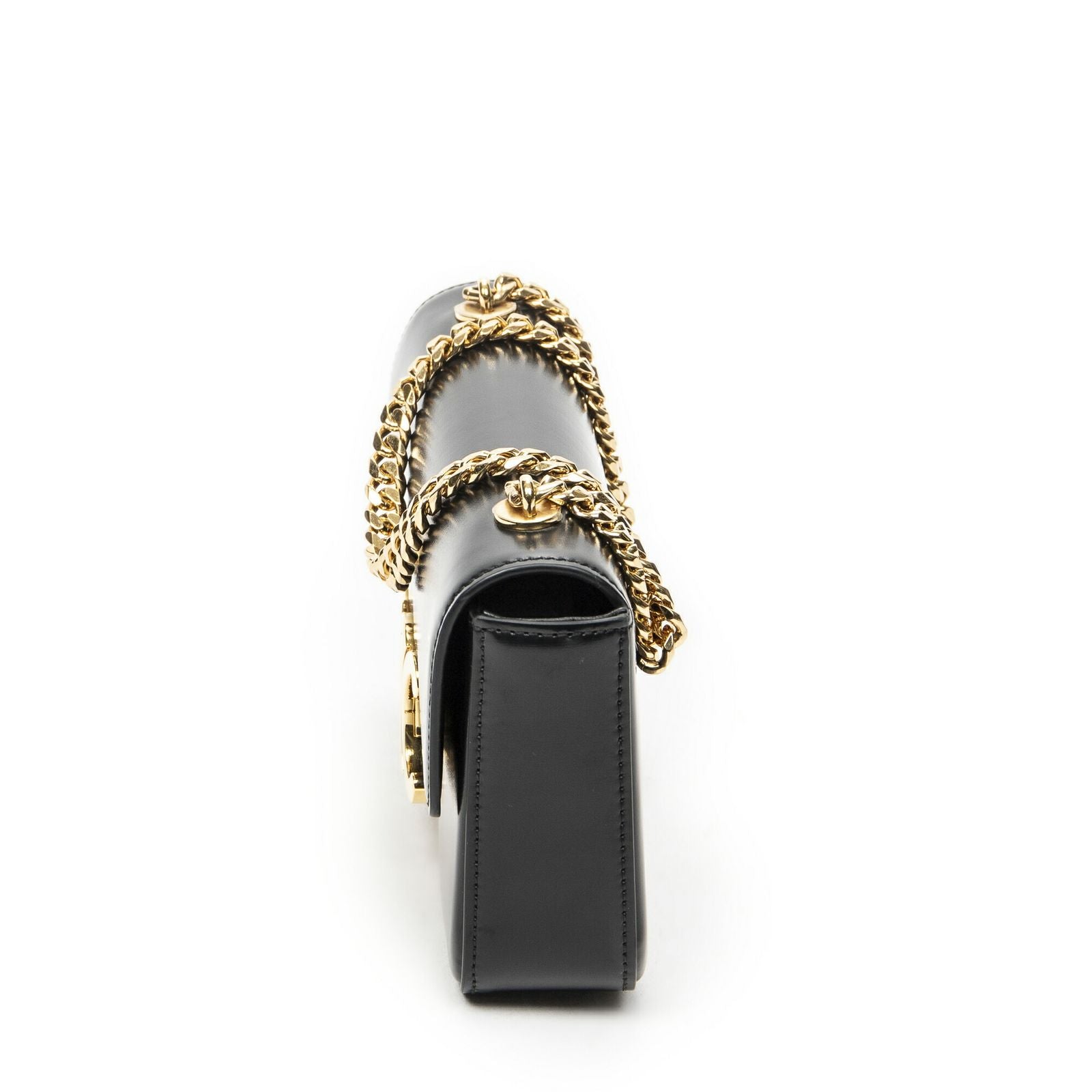 Celine Claude Chain Black Smooth Calfskin Messenger — view 3