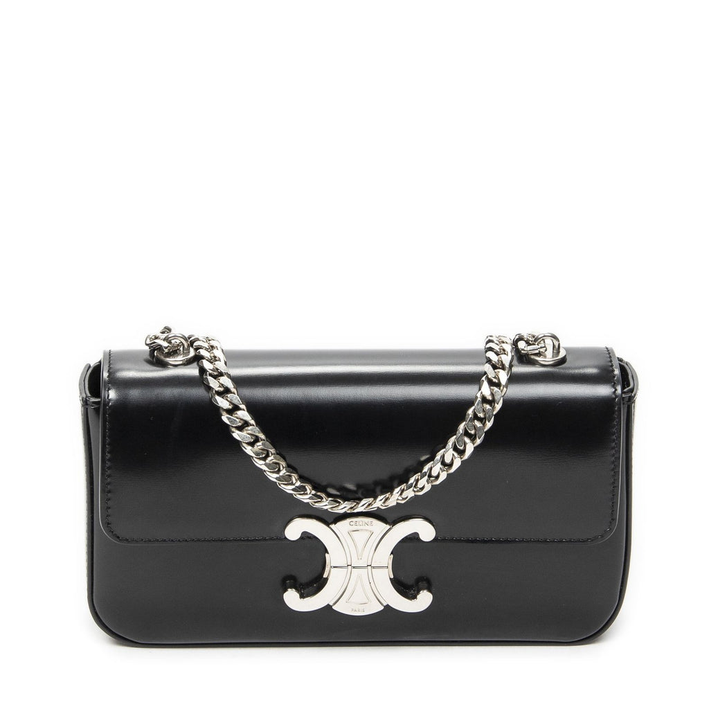 Celine Claude Chain Black Smooth Calfskin Messenger