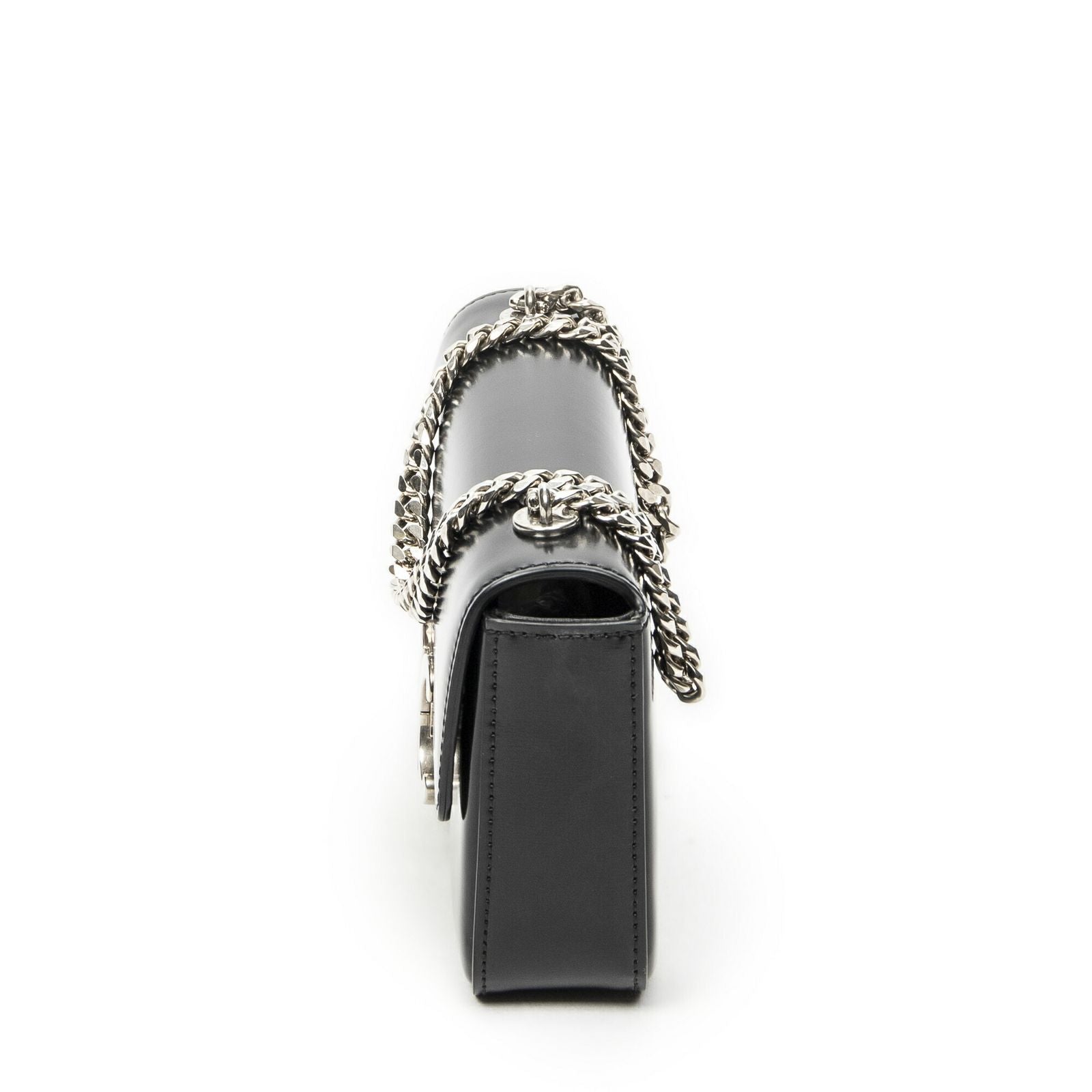 Celine Claude Chain Black Smooth Calfskin Messenger — view 3