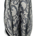 Dior Trotter Double Saddle Bag Navy Gray Pattern Canvas — view 8