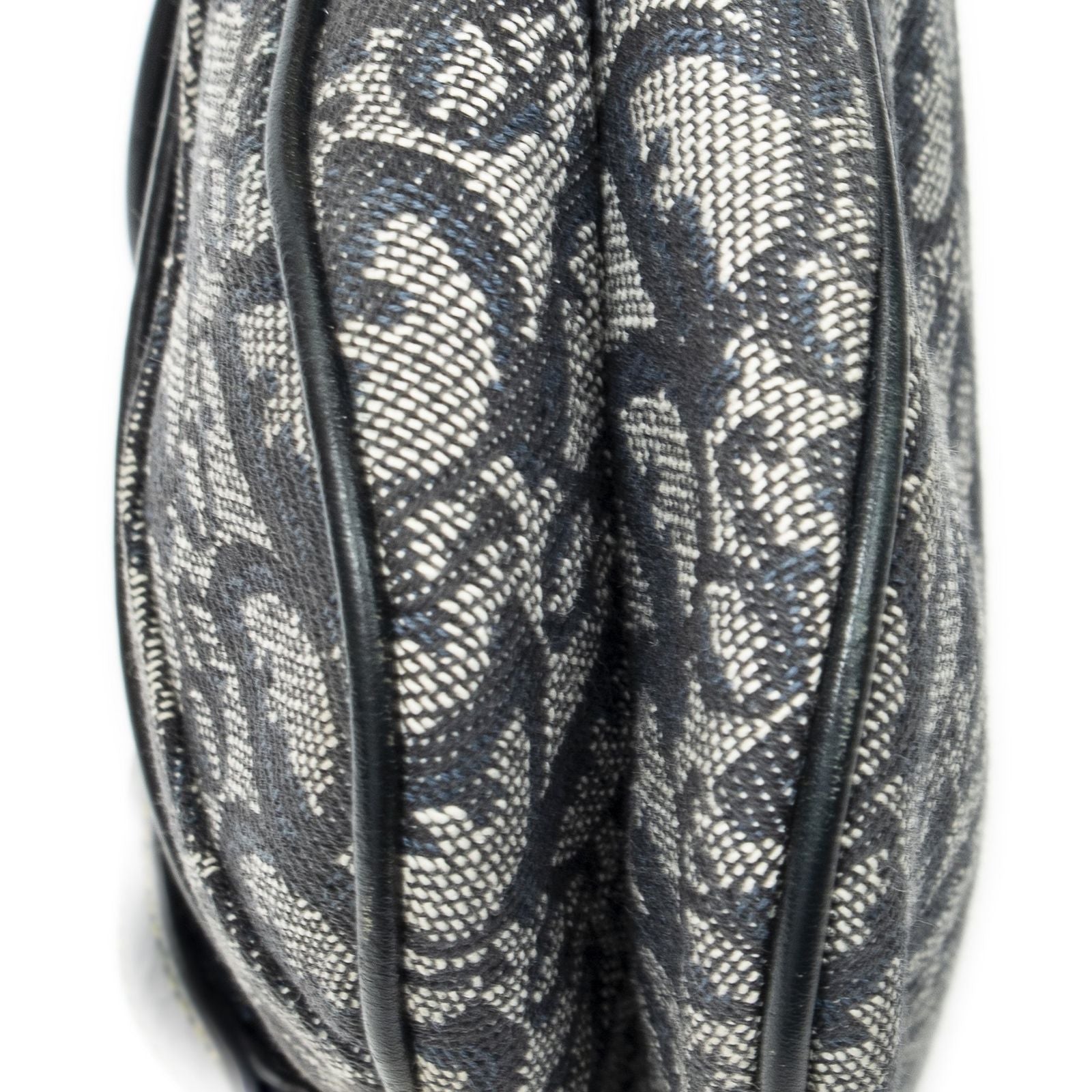 Dior Trotter Double Saddle Bag Navy Gray Pattern Canvas — view 8