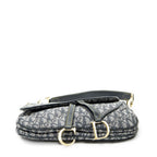 Dior Trotter Double Saddle Bag Navy Gray Pattern Canvas — view 6