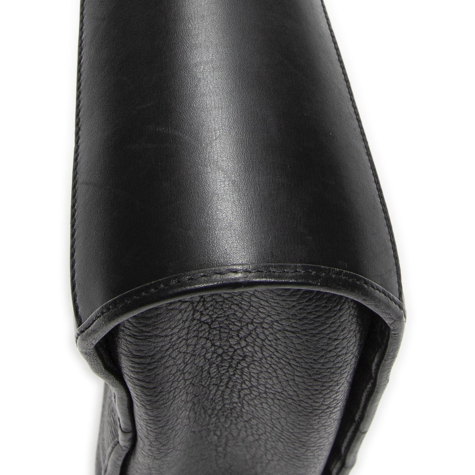 Dior Vintage Bucket Tote Black Gray Calfskin Leather — view 7