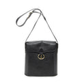 Dior Vintage Bucket Tote Black Gray Calfskin Leather