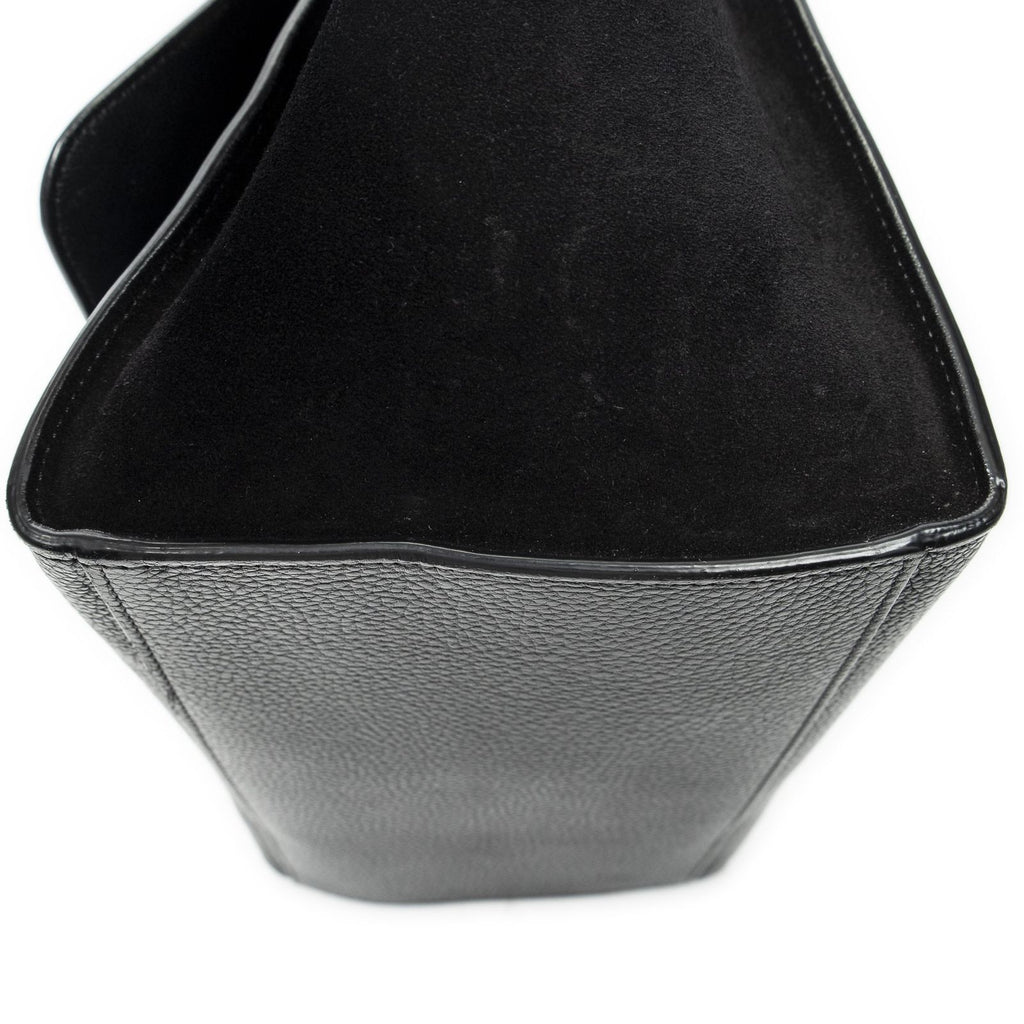 Celine Small Medium Swing Black Gray Calfskin Leather Messenger — view 8