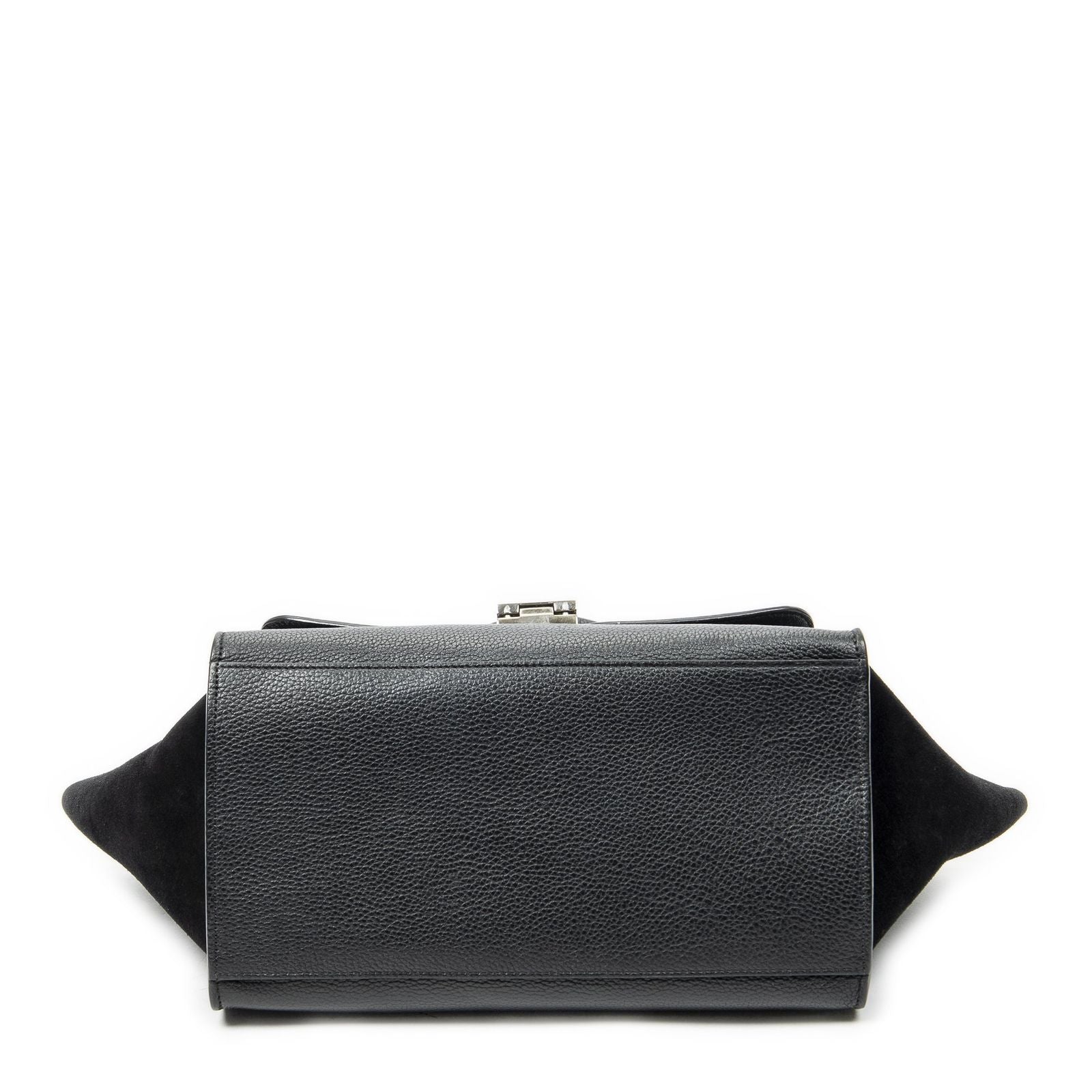 Celine Small Medium Swing Black Gray Calfskin Leather Messenger — view 6