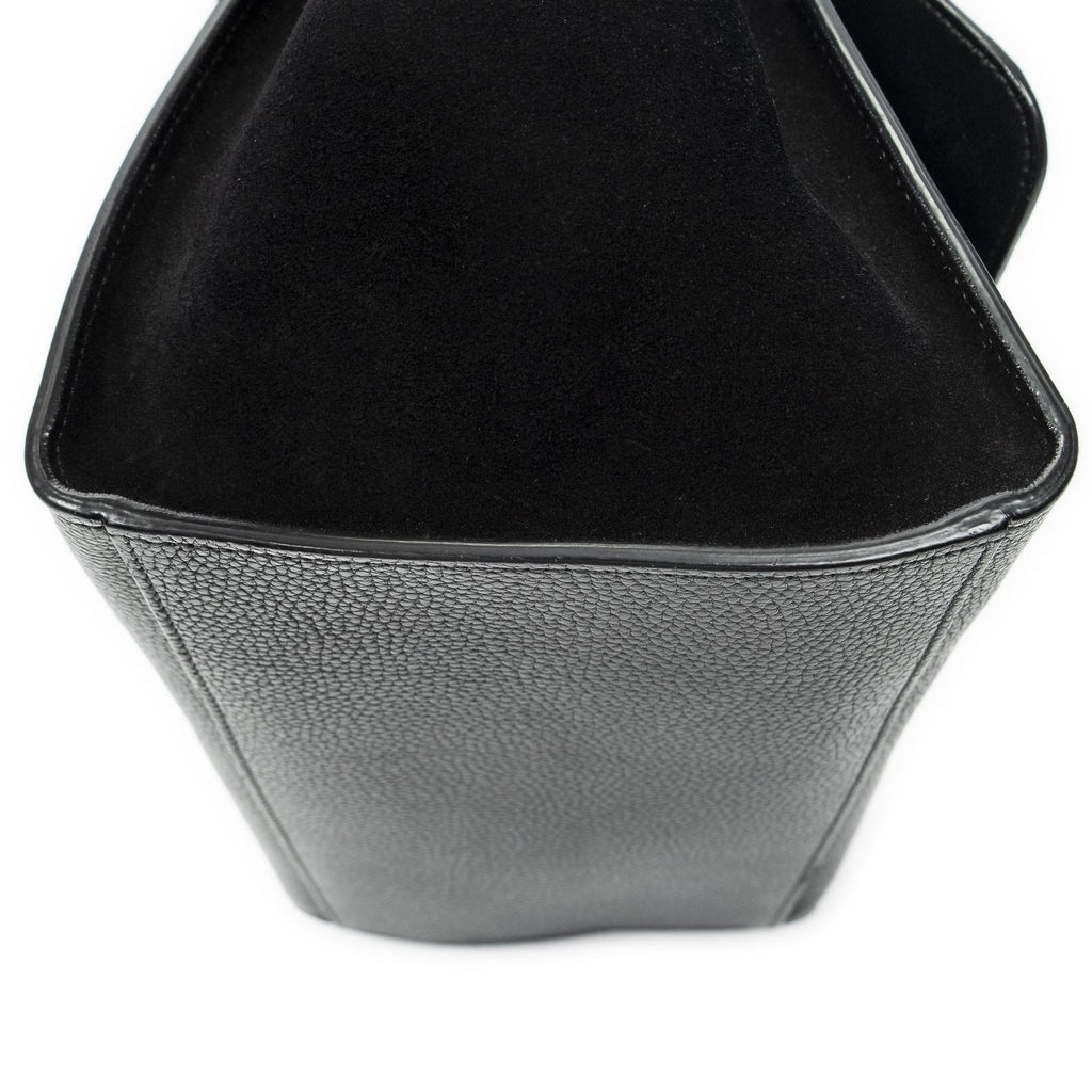 Celine Small Medium Swing Black Gray Calfskin Leather Messenger — view 7