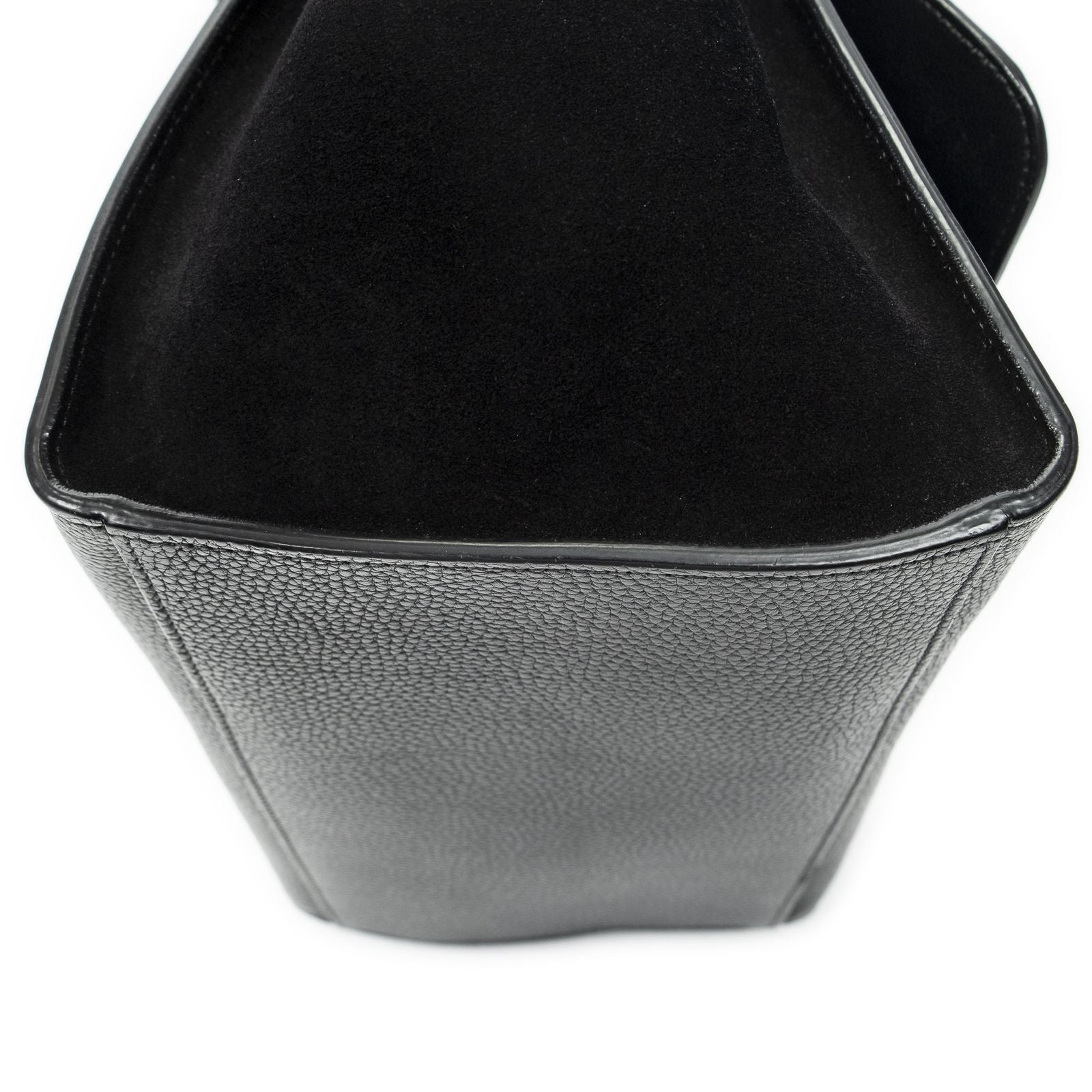 Celine Small Medium Swing Black Gray Calfskin Leather Messenger — view 7