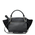 Celine Small Medium Swing Black Gray Calfskin Leather Messenger — view 5