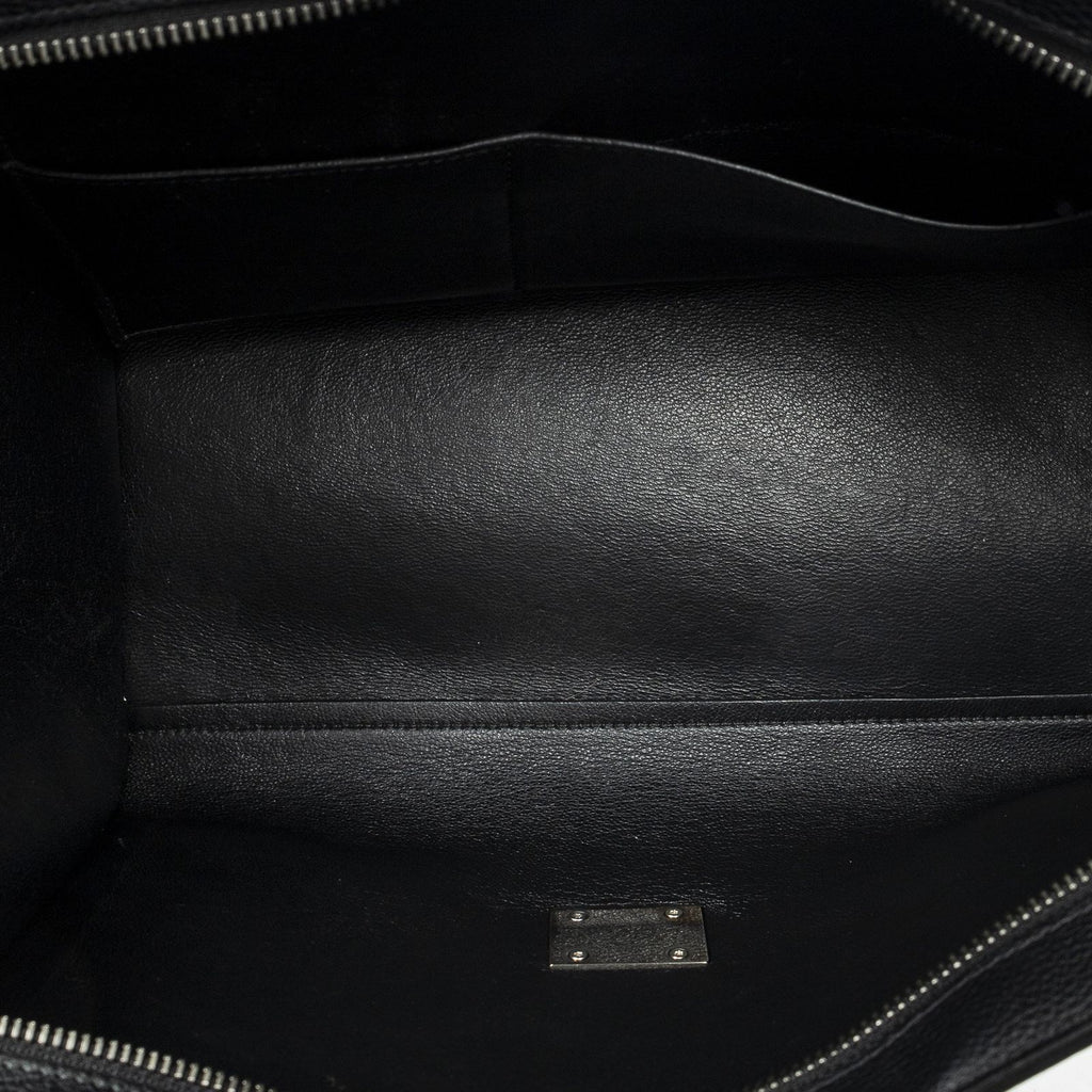 Celine Small Medium Swing Black Gray Calfskin Leather Messenger — view 9