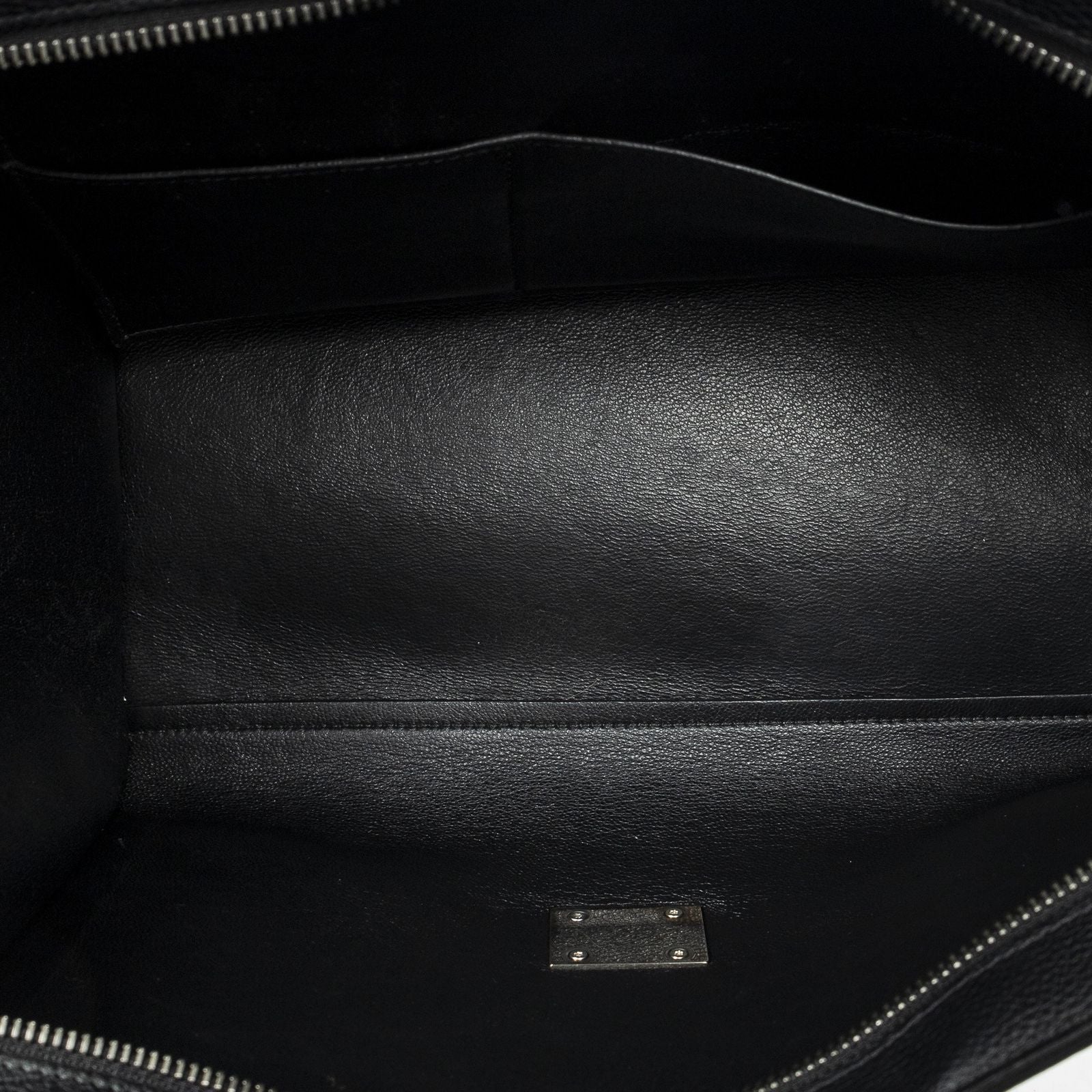 Celine Small Medium Swing Black Gray Calfskin Leather Messenger — view 9
