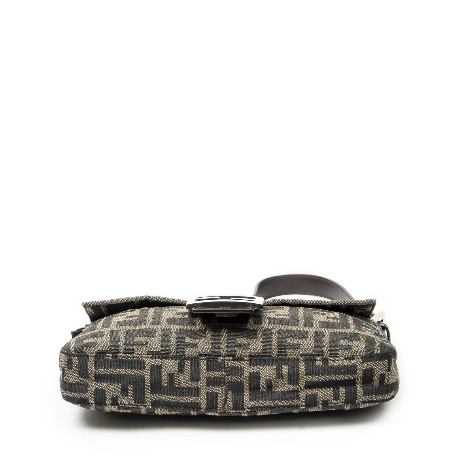 Fendi Baguette Tan Dark Brown Zucca Canvas Messenger — view 6