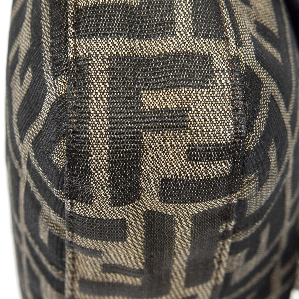 Fendi Baguette Tan Dark Brown Zucca Canvas Messenger — view 7