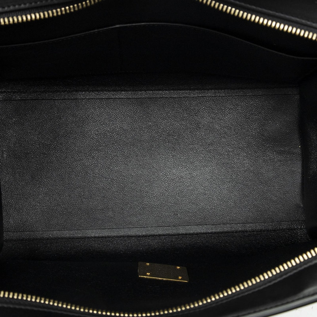 Celine Small Medium Swing Blue Black Beige Calfskin Leather Messenger — view 9