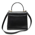 Gucci Vintage Flap Top Handle Black Smooth Calfskin — view 5