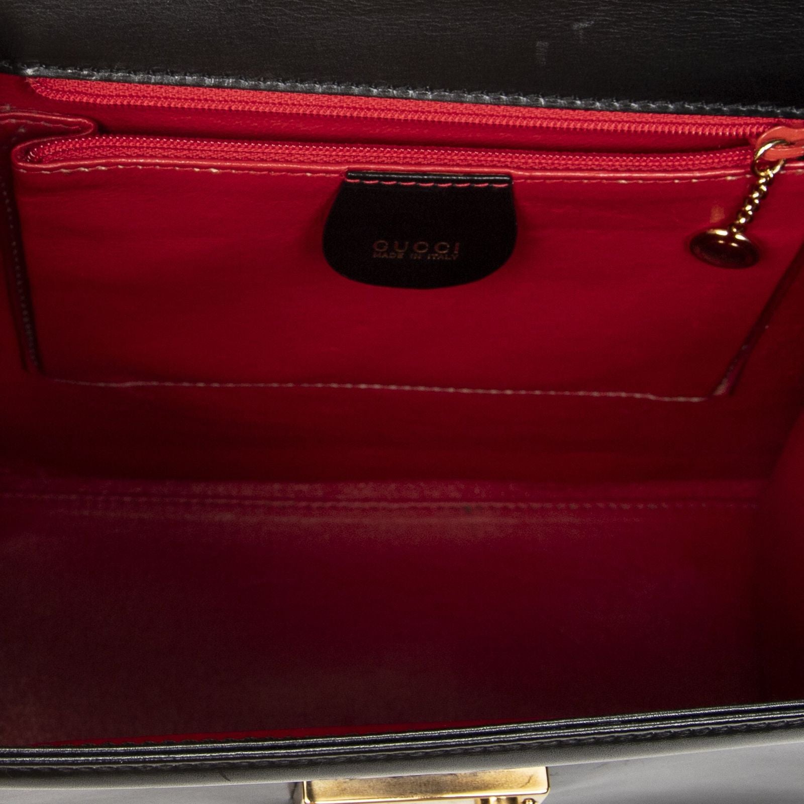 Gucci Vintage Flap Top Handle Black Smooth Calfskin — view 9