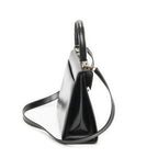 Gucci Vintage Flap Top Handle Black Smooth Calfskin — view 4
